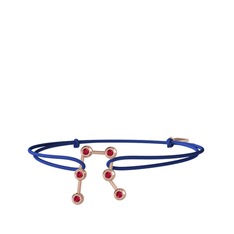 Gemini Bileklik - Rodolit garnet 18 ayar rose altın bileklik #145olvg