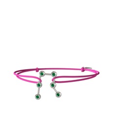 Gemini Bileklik - Yeşil kuvars 18 ayar beyaz altın bileklik #14c35a6