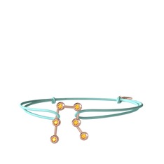 Gemini Bileklik - Sitrin 14 ayar rose altın bileklik #15p5dce