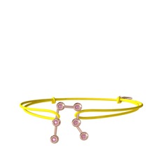 Gemini Bileklik - Pembe kuvars 8 ayar rose altın bileklik #16pvmqa