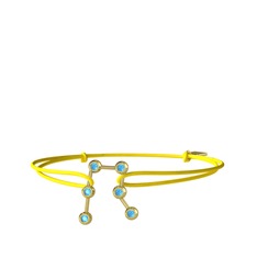Gemini Bileklik - Akuamarin 925 ayar altın kaplama gümüş bileklik #17sky5w