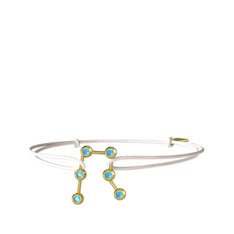 Gemini Bileklik - Akuamarin 14 ayar altın bileklik #185sed0