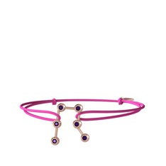 Gemini Bileklik - Ametist 925 ayar rose altın kaplama gümüş bileklik #19817ec