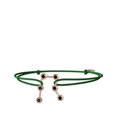 Gemini Bileklik - Siyah zirkon 18 ayar rose altın bileklik #1bcvj9v