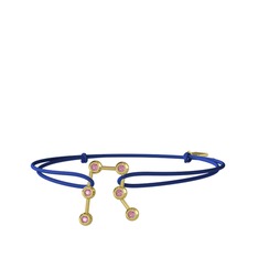 Gemini Bileklik - Pembe kuvars 925 ayar altın kaplama gümüş bileklik #1bu6bax