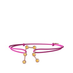 Gemini Bileklik - Sitrin 8 ayar rose altın bileklik #1c556h7