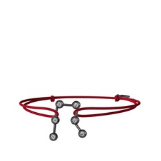 Gemini Bileklik - Beyaz zirkon 925 ayar siyah rodyum kaplama gümüş bileklik #1cfz2x5