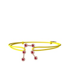 Gemini Bileklik - Rodolit garnet 14 ayar rose altın bileklik #1edbiyl