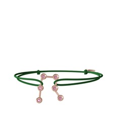 Pembe kuvars 18 ayar rose altın bileklik