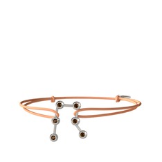 Gemini Bileklik - Dumanlı kuvars 14 ayar beyaz altın bileklik #1f0zeie