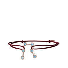 Akuamarin 8 ayar rose altın bileklik
