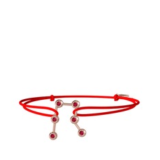 Gemini Bileklik - Rodolit garnet 8 ayar rose altın bileklik #1gir7u7