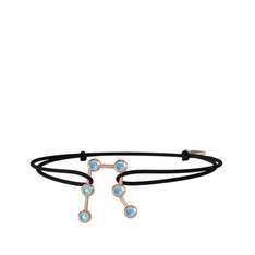 Gemini Bileklik - Akuamarin 8 ayar rose altın bileklik #1h8cp9i