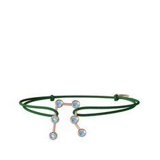 Gemini Bileklik - Akuamarin 18 ayar rose altın bileklik #1hr33rl