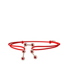 Gemini Bileklik - Garnet 14 ayar rose altın bileklik #1kksak4