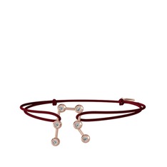 Gemini Bileklik - Beyaz zirkon 925 ayar rose altın kaplama gümüş bileklik #1l03q67