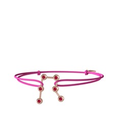 Rodolit garnet 14 ayar rose altın bileklik