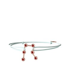 Garnet 925 ayar rose altın kaplama gümüş bileklik