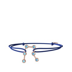 Akuamarin 14 ayar rose altın bileklik