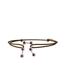 Gemini Bileklik - Lab safir 18 ayar rose altın bileklik #1p827n0