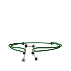 Gemini Bileklik - Siyah zirkon 18 ayar beyaz altın bileklik #1pi3w79