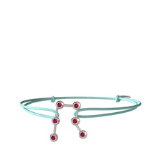 Gemini Bileklik - Rodolit garnet 18 ayar beyaz altın bileklik #1qv22e1