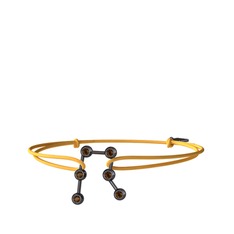 Gemini Bileklik - Dumanlı kuvars 925 ayar siyah rodyum kaplama gümüş bileklik #1r5fz2j