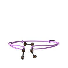 Gemini Bileklik - Dumanlı kuvars 925 ayar siyah rodyum kaplama gümüş bileklik #1ro387f