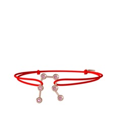 Gemini Bileklik - Pembe kuvars 925 ayar rose altın kaplama gümüş bileklik #1smiftw