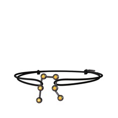 Gemini Bileklik - Sitrin 925 ayar siyah rodyum kaplama gümüş bileklik #1tjaqr