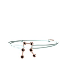 Gemini Bileklik - Siyah zirkon 14 ayar rose altın bileklik #1ugq3i5