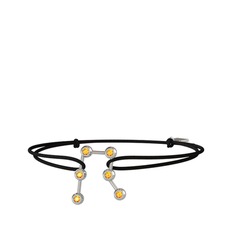 Gemini Bileklik - Sitrin 8 ayar beyaz altın bileklik #1ukis5y