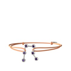 Gemini Bileklik - Ametist 14 ayar beyaz altın bileklik #1v97b6x