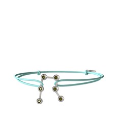 Gemini Bileklik - Peridot 14 ayar beyaz altın bileklik #1wg74rh