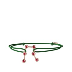 Gemini Bileklik - Rodolit garnet 8 ayar rose altın bileklik #1x607w2