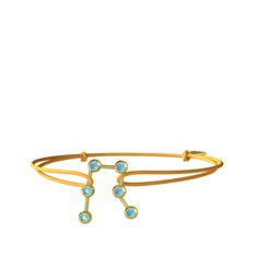 Gemini Bileklik - Akuamarin 8 ayar altın bileklik #1yjlgle