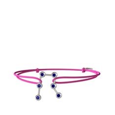 Lab safir 14 ayar beyaz altın bileklik