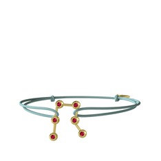 Gemini Bileklik - Rodolit garnet 18 ayar altın bileklik #3m5dik