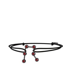 Gemini Bileklik - Garnet 925 ayar siyah rodyum kaplama gümüş bileklik #47g8ew