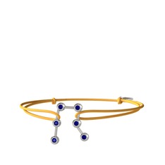 Gemini Bileklik - Lab safir 18 ayar beyaz altın bileklik #53cw2a