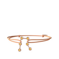 Gemini Bileklik - Sitrin 925 ayar rose altın kaplama gümüş bileklik #5al52y