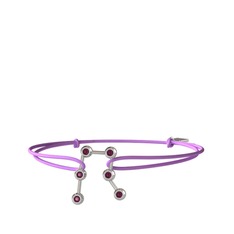 Kök yakut 8 ayar beyaz altın bileklik