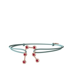 Gemini Bileklik - Rodolit garnet 18 ayar rose altın bileklik #7fh7tr