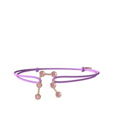 Pembe kuvars 14 ayar rose altın bileklik