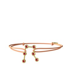 Gemini Bileklik - Rodolit garnet 18 ayar altın bileklik #7whej9