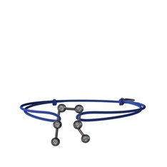 Gemini Bileklik - Pırlanta 925 ayar siyah rodyum kaplama gümüş bileklik (0.216 karat) #9ecdwn