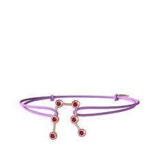 Gemini Bileklik - Rodolit garnet 18 ayar rose altın bileklik #bg21xw