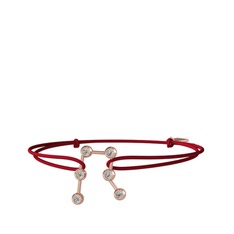Gemini Bileklik - Beyaz zirkon 18 ayar rose altın bileklik #cwvkaa