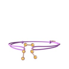 Gemini Bileklik - Sitrin 925 ayar rose altın kaplama gümüş bileklik #duqxhk