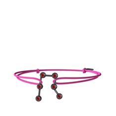 Gemini Bileklik - Garnet 925 ayar siyah rodyum kaplama gümüş bileklik #g5uhw3